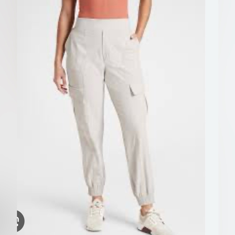 Athleta Light Beige Cargo Joggers